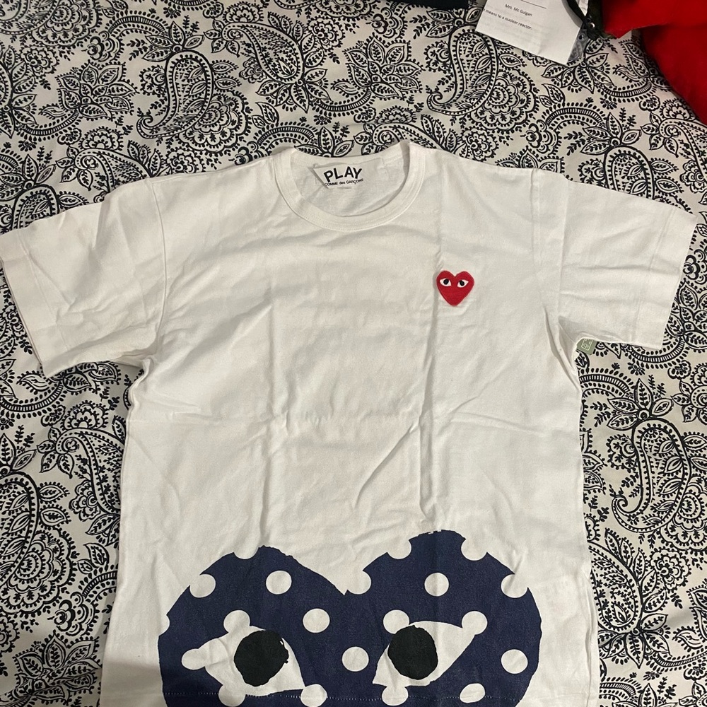 Comme des Garçons play Half Polka Dot Graphic Tee.